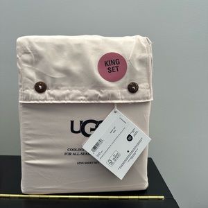 New Ugg Alahna King Sheet Set Shell Light Pink Cooling All Season Comfort